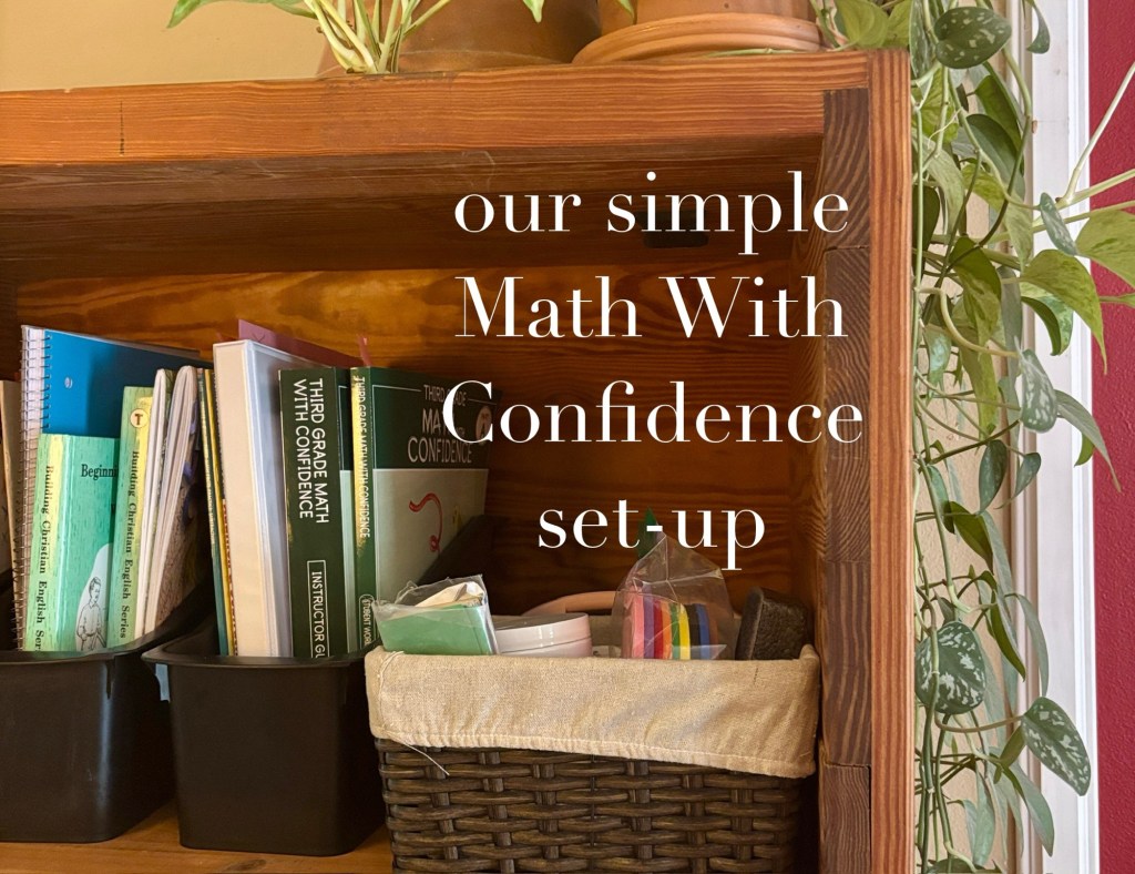 our simple Math With Confidence&nbsp;set-up